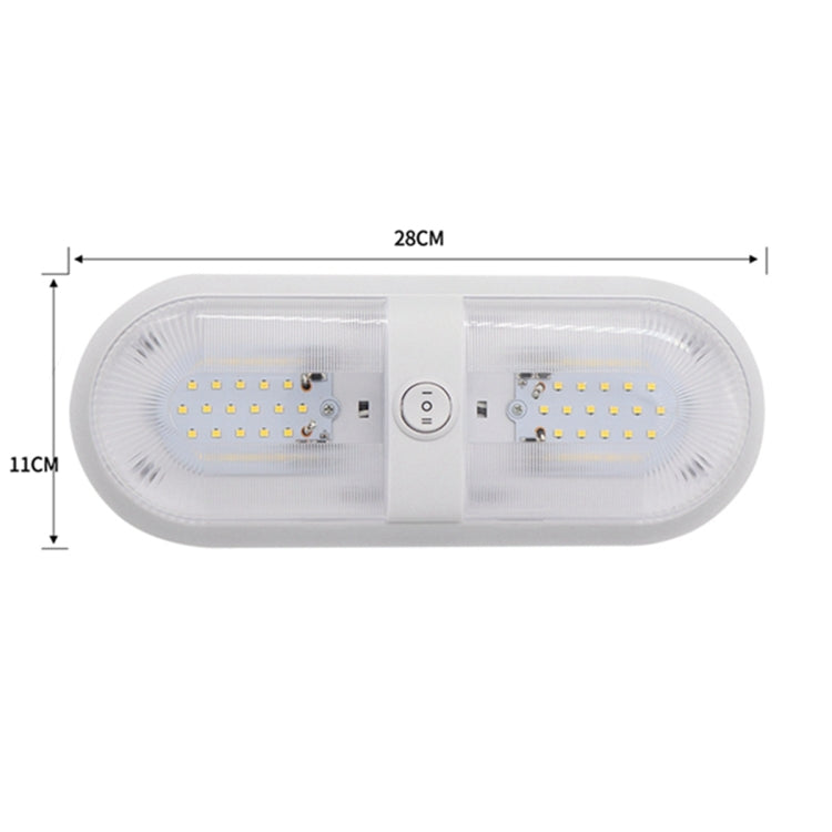 D4347 10-24V 6-7W 4000-4500K 560LM RV Yacht 48 PCS LED Lamps Dome Light Ceiling Lamp, with Independent Switch Control