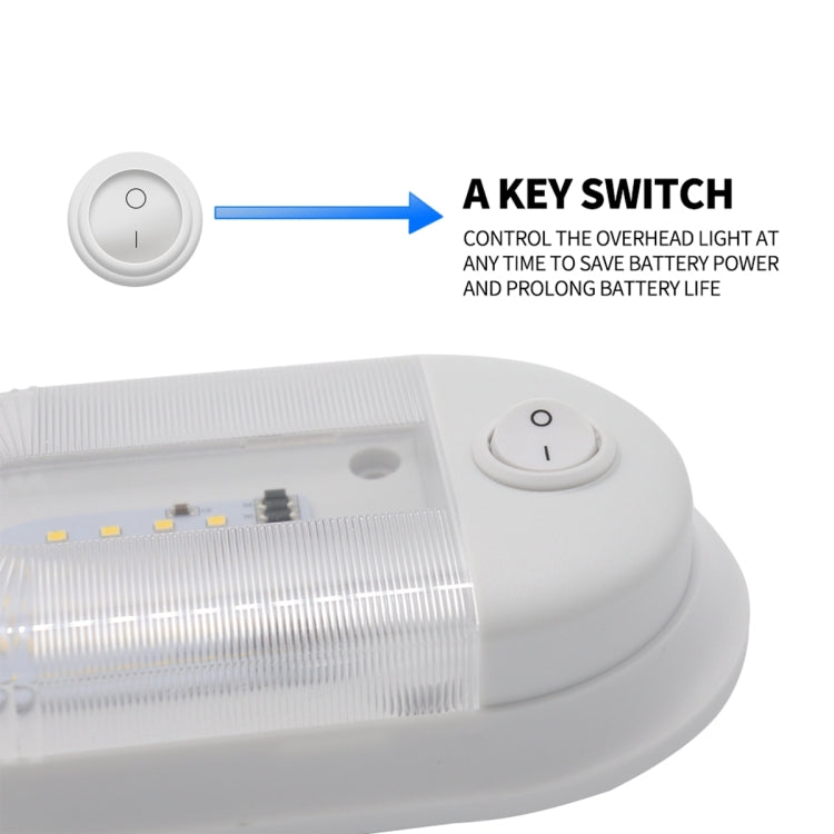 D4348 10-24V 3-3.5W 4000-4500K 280LM RV Yacht 24 PCS LED Lamps Dome Light Ceiling Lamp, with Independent Switch Control