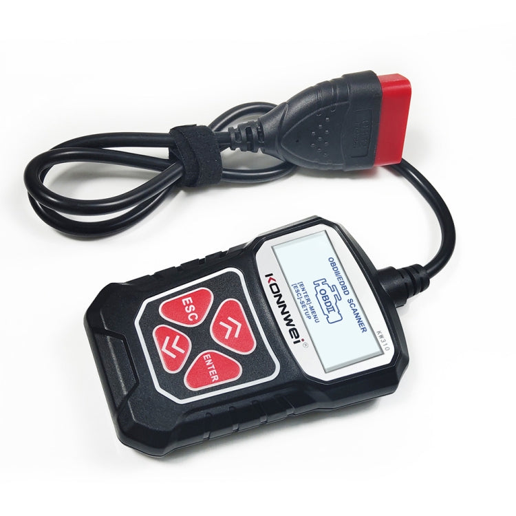 KONNWEI KW310 OBD Car Fault Detector Code Reader ELM327 OBD2 Scanner Diagnostic Tool — Black