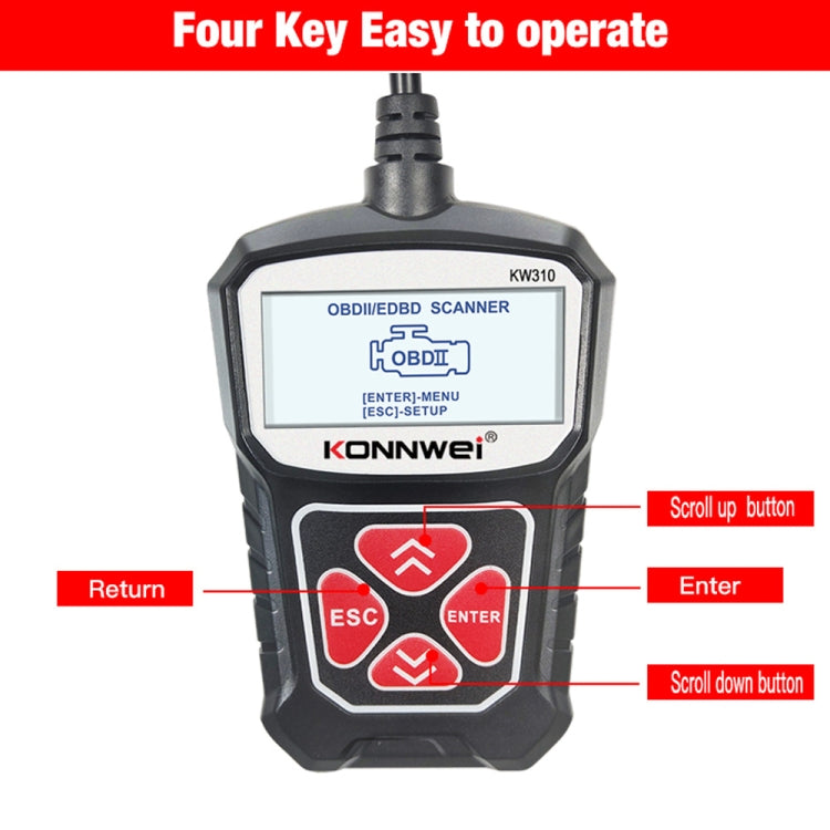 KONNWEI KW310 OBD Car Fault Detector Code Reader ELM327 OBD2 Scanner Diagnostic Tool — view 8