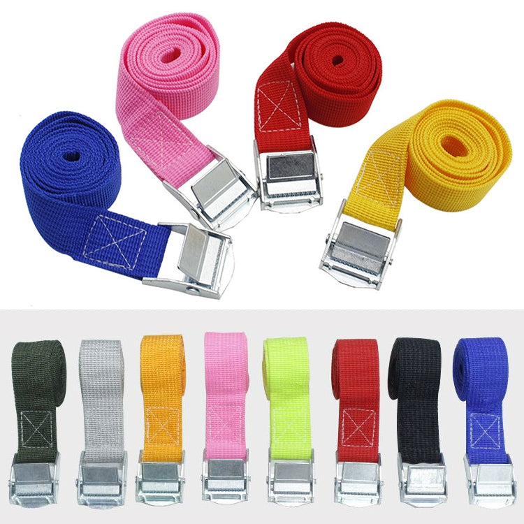 Car Tension Rope Luggage Strap Belt Auto Car Boat Fixed Strap with Alloy Buckle, Random Color Delivery, Size: 25mm x 1.5m