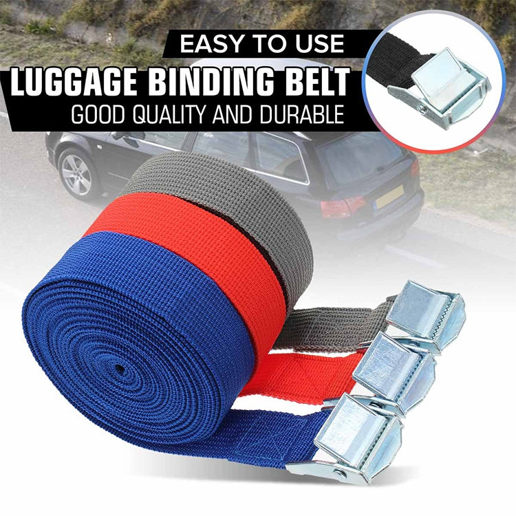 Car Tension Rope Luggage Strap Belt Auto Car Boat Fixed Strap with Alloy Buckle, Random Color Delivery, Size: 25mm x 1.5m