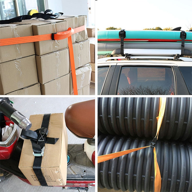 Car Tension Rope Luggage Strap Belt Auto Car Boat Fixed Strap with Alloy Buckle, Random Color Delivery, Size: 25mm x 1.5m