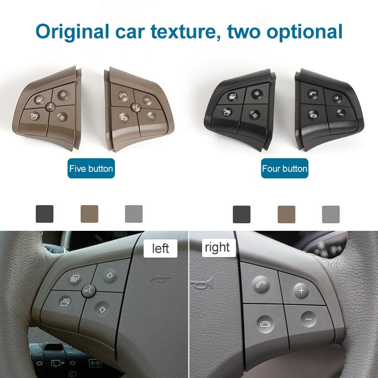 Car Right Side 4-button Steering Wheel Switch Buttons Panel 1648200110 for Mercedes-Benz W164, Left Driving