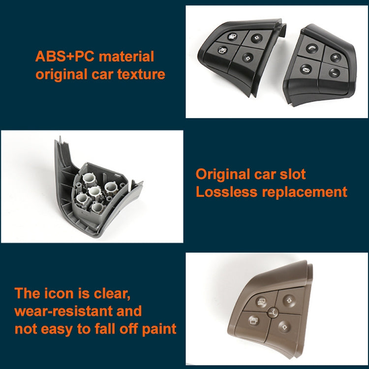 Car Right Side 4-button Steering Wheel Switch Buttons Panel 1648200110 for Mercedes-Benz W164, Left Driving
