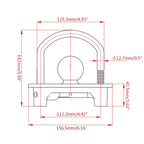 Universal Trailer Ball Hitch Coupler Lock Adjustable Trailer U Shape Coupling Lock, Random Color Delivery