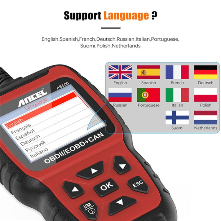 Ancel AS500 OBDII Scanner Engine Reader Car Diagnostics Tool — view 6