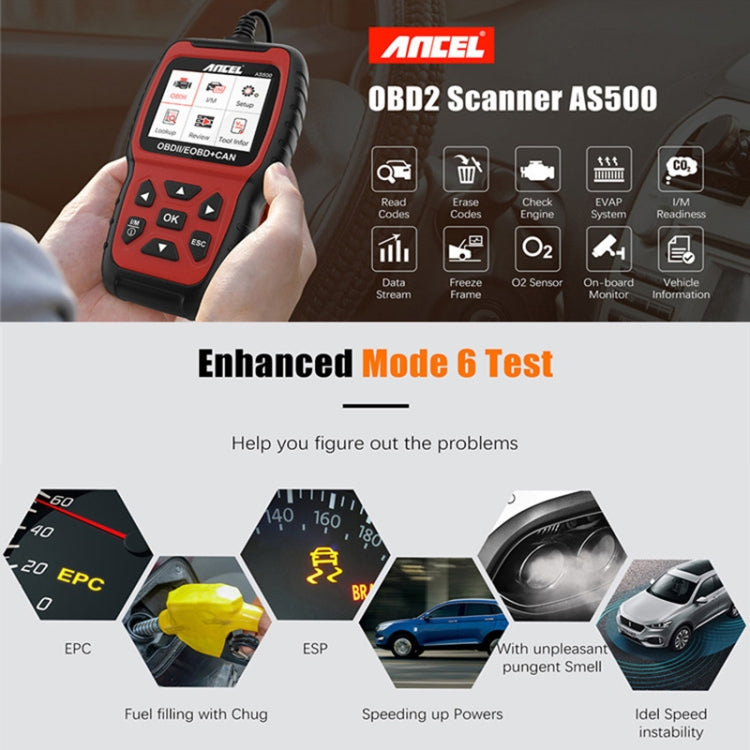 Ancel AS500 OBDII Scanner Engine Reader Car Diagnostics Tool — view 8