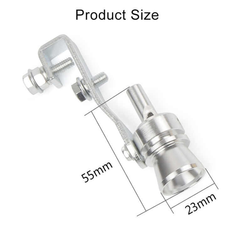 Universal Aluminum Turbo Sound Exhaust Muffler Pipe Whistle Car / Motorcycle Simulator Whistler, Outside Diameter: 23mm