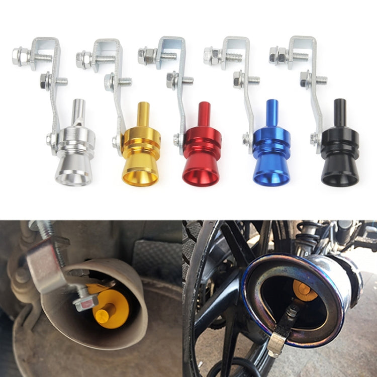 Universal Aluminum Turbo Sound Exhaust Muffler Pipe Whistle Car / Motorcycle Simulator Whistler, Outside Diameter: 23mm