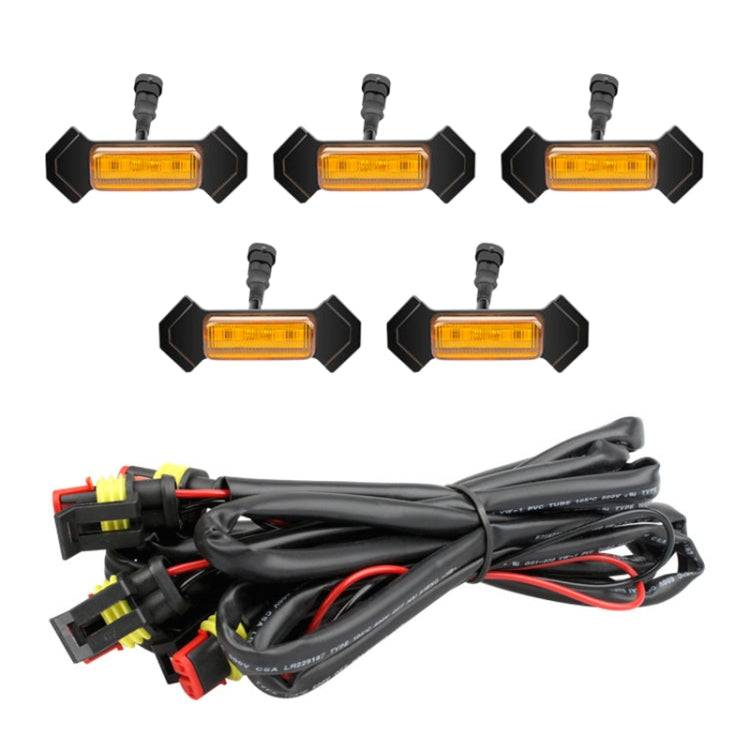 For Toyota Tacoma TRD 2016-2019 5 in 1 Car LED Front Grille Warning Lights, Daytime Running Lights & Wide Lights