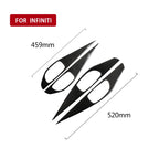 4 PCS Car Carbon Fiber Door Inner Handle Panel Decorative Sticker for Infiniti Q50 2014-2020 — view 6