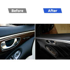 4 PCS Car Carbon Fiber Door Inner Handle Panel Decorative Sticker for Infiniti Q50 2014-2020 — view 8