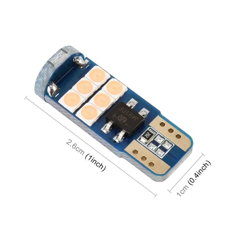 2 PCS T10 DC12 / 1W 9LEDs SMD-3030 Car Clearance Light