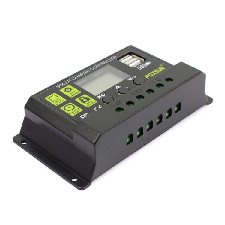 FOXSUR 30A Solar Charge Controller 12V / 24V Automatic Identification Controller — 30A