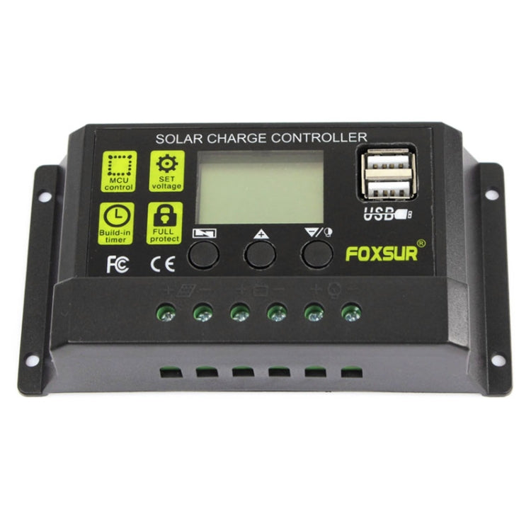 FOXSUR 30A Solar Charge Controller 12V / 24V Automatic Identification Controller — view 4