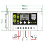 FOXSUR 30A Solar Charge Controller 12V / 24V Automatic Identification Controller — view 5