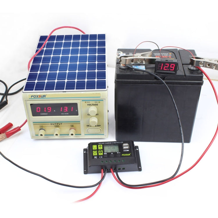 FOXSUR 30A Solar Charge Controller 12V / 24V Automatic Identification Controller — view 7