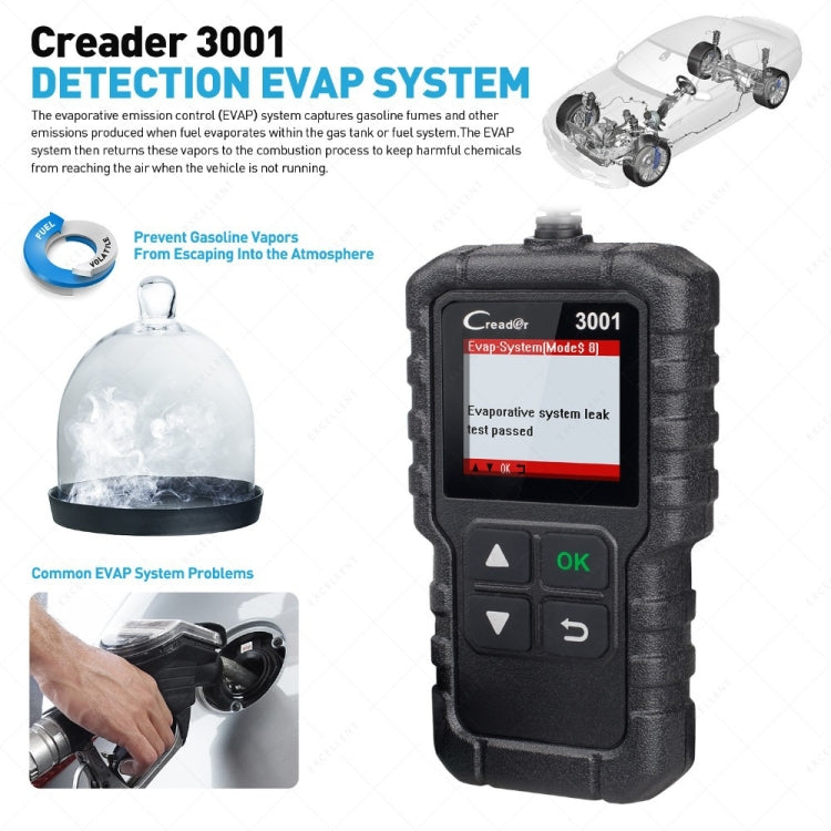 Car Color Screen Code Reader OBD2 Fault Detector Diagnostic Tool, Launch Creader CR3001