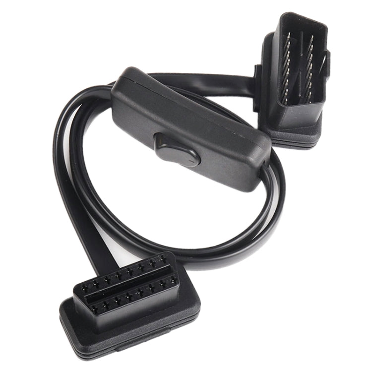 16PIN Car Ultra-thin OBD Diagnostic Extended Cable OBD2 Cable with Switch
