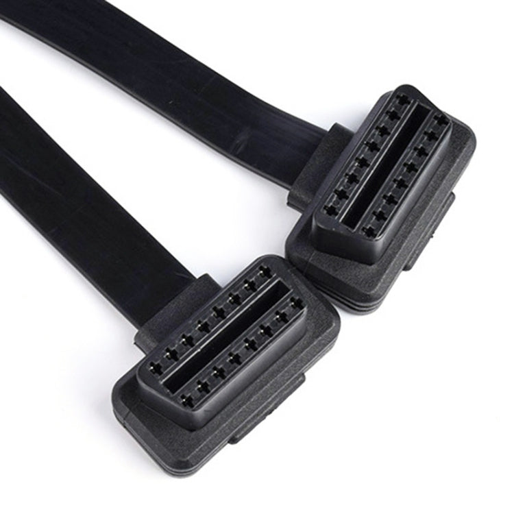 2 in 1 16PIN Car Elbow OBD Diagnostic Extended Cable OBD2 Cable
