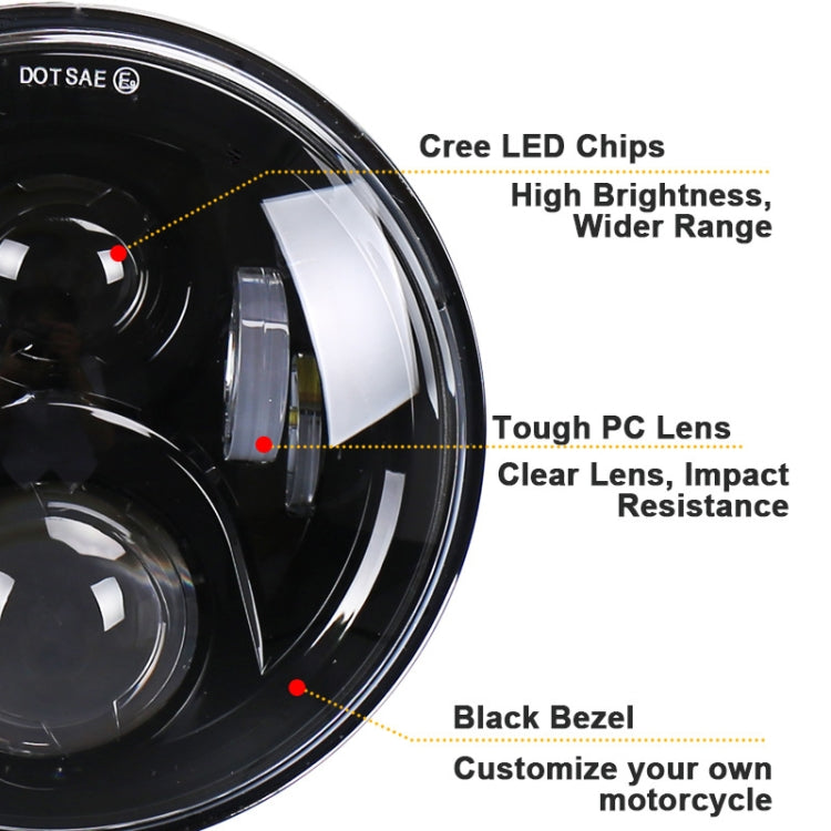 Round LED Motorcycle Headlight Modified Spotlight for Honda