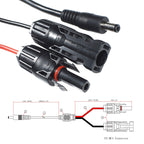 Solar Power Cord Extension Cable, MC4 to DC 5.5mm