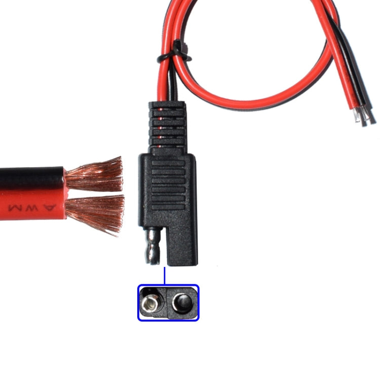 SAE to Crocodile Clip Power Cord Motorcycle Battery Charging Cable, Length: 1m