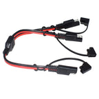 Connection Extension Cable Car Power Cord, SAE One to Two