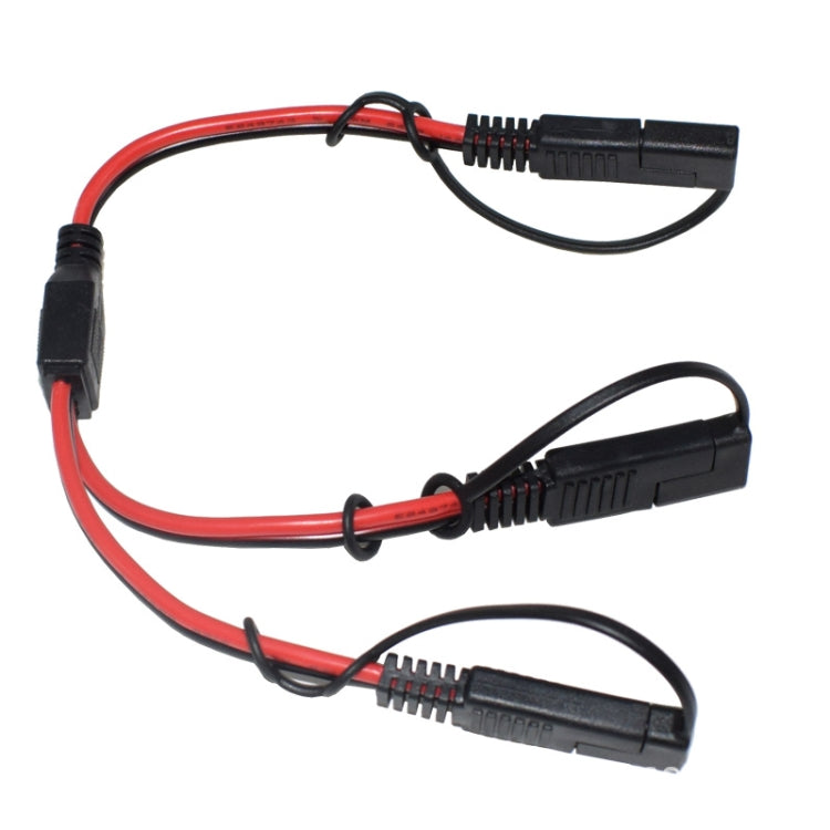 Connection Extension Cable Car Power Cord, SAE One to Two