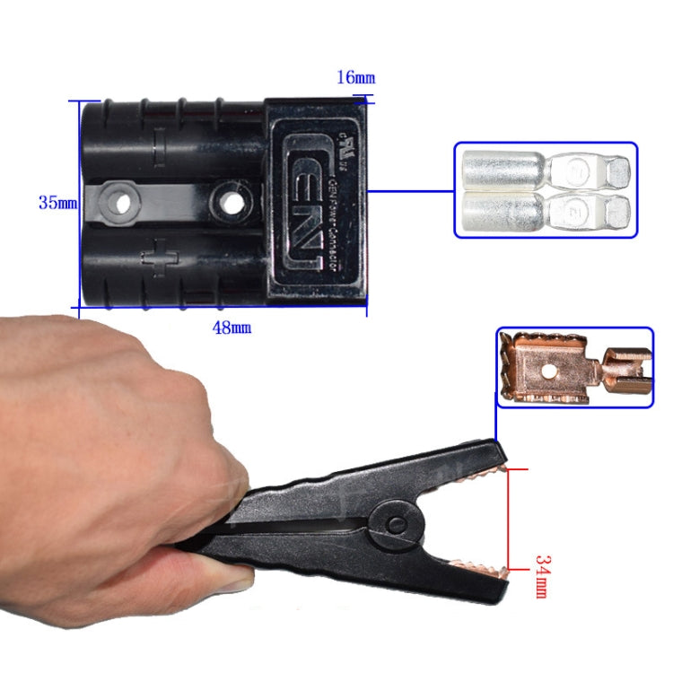 Cable Plug Connector, 50A Anderson to Clip