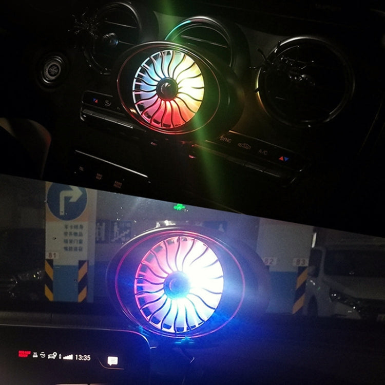 Car Vent Fan Multi-function USB Interface LED Lamp Portable Fan — view 11