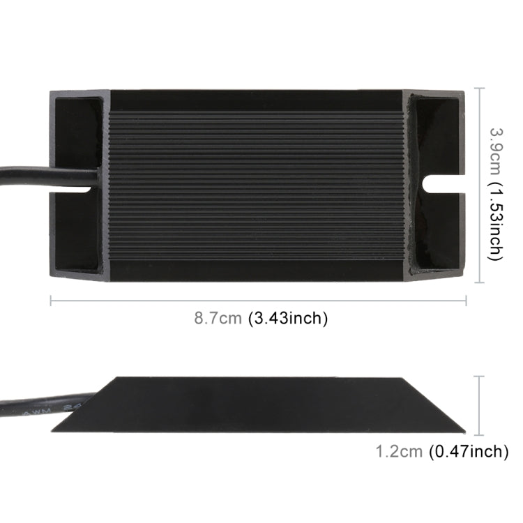 2 PCS 1156 / BAU15S DC12V 50W 6 Ohms Turn Signal / Reversing Light / Brake Light Split Dual Resistance Decoder