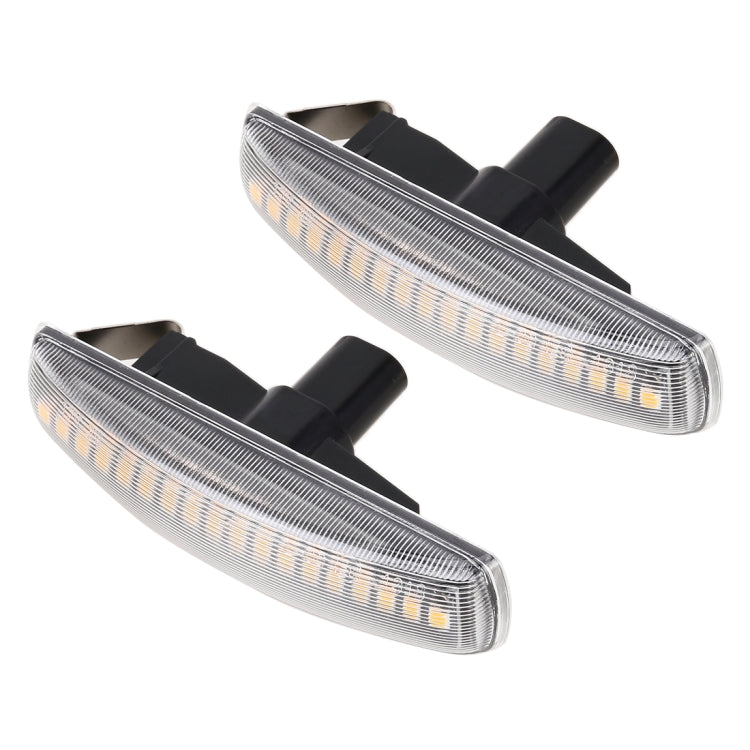 2 PCS DC12V / 3W Car LED Dynamic Blinker Side Lights Flowing Water Turn Signal Light for Land Rover, Amber Light