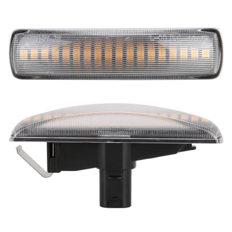 2 PCS DC12V / 3W Car LED Dynamic Blinker Side Lights Flowing Water Turn Signal Light for Land Rover, Amber Light