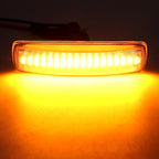 2 PCS DC12V / 3W Car LED Dynamic Blinker Side Lights Flowing Water Turn Signal Light for Land Rover, Amber Light