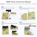 Car LED BDM Frame Holder BDM ECU Brush Test Stand with 4 Probe Pens, US Plug