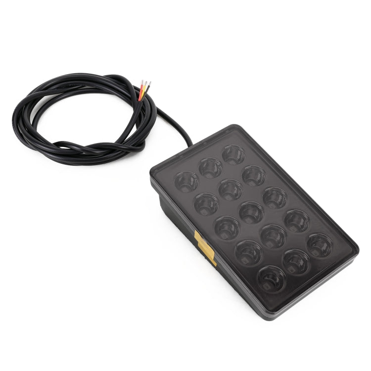 DC12V 1W Car Square Highlight Brake Lights Reversing Light with 15LEDs SMD-3528