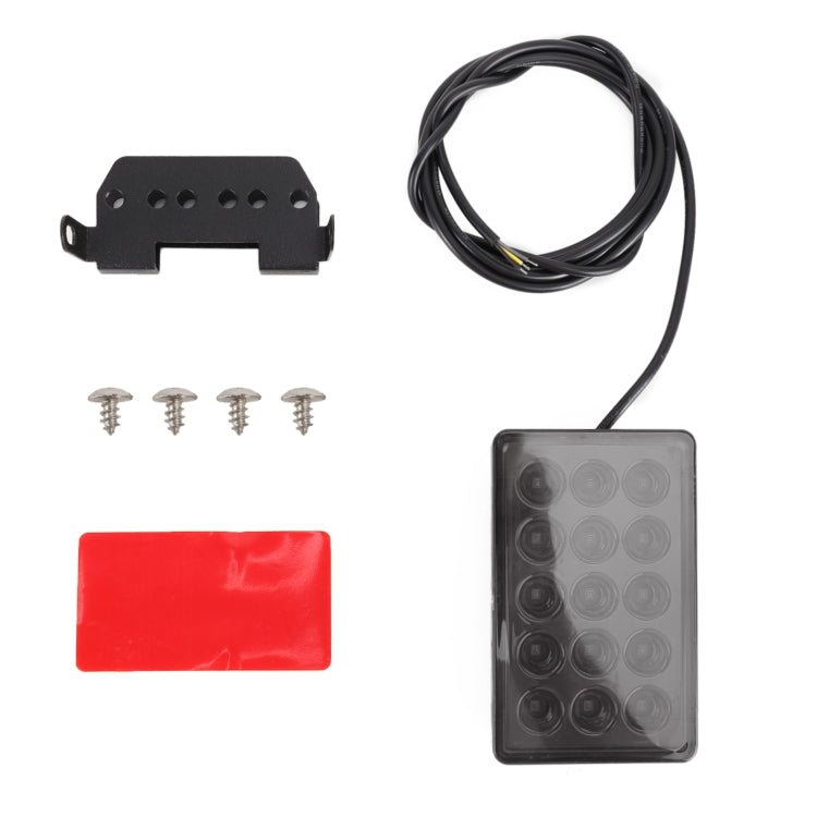 DC12V 1W Car Square Highlight Brake Lights Reversing Light with 15LEDs SMD-3528