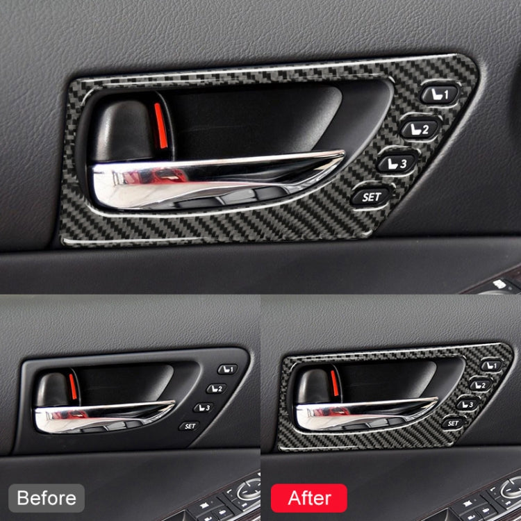 Car Carbon Fiber Front Door Handle Decorative Sticker for Lexus IS250 2013-, Left Drive A Style — view 5