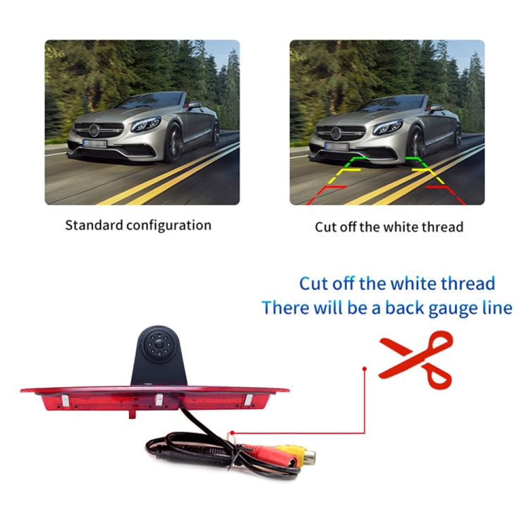 PZ466 Car Waterproof 170 Degree Brake Light View Camera for Ford Transit 2014-2015