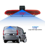 PZ472 Car Waterproof 170 Degree Brake Light View Camera + 7 inch Rearview Monitor for Fiat / Opel