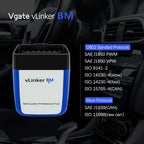 Vgate VLINKER BM V2.2 Bluetooth 3.0 Android Phone Car OBD Fault Diagnosis Detector — view 4