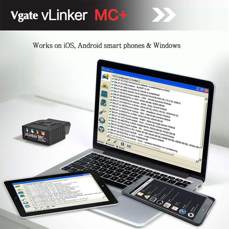 Vgate VLINKER MC+ V2.2 Bluetooth 4.0 Car OBD Fault Diagnosis Detector