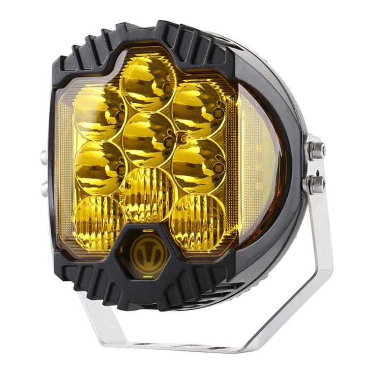 DC12V-30V 8000LM 6500K 90W Car LED Light on Three Sides Headlight for Jeep Wrangler (Gold Light), OL-1950Y 7 inch