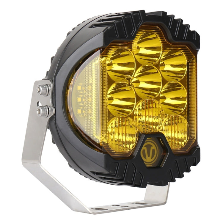 DC12V-30V 8000LM 6500K 90W Car LED Light on Three Sides Headlight for Jeep Wrangler (Gold Light), OL-1950Y 7 inch