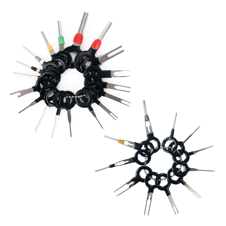 Car Plug Circuit Board Wire Harness Terminal Extraction Pick Connector Crimp Pin Back Needle Remove Tool, 29 in 1