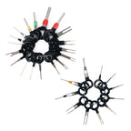 Car Plug Circuit Board Wire Harness Terminal Extraction Pick Connector Crimp Pin Back Needle Remove Tool, 29 in 1