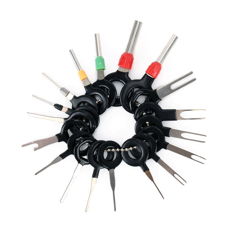 Car Plug Circuit Board Wire Harness Terminal Extraction Pick Connector Crimp Pin Back Needle Remove Tool, 29 in 1