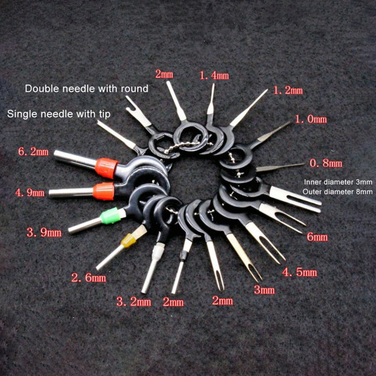 Car Plug Circuit Board Wire Harness Terminal Extraction Pick Connector Crimp Pin Back Needle Remove Tool, 29 in 1